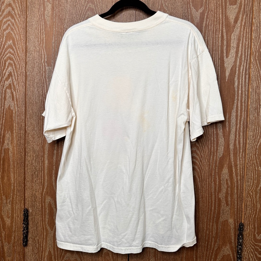 Vintage Mickey Mouse Graphic T-Shirt Off White Cream 90s XL Large Collectible - Picture 5 of 9